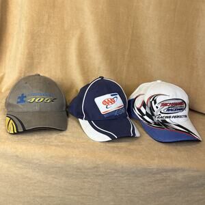 3-NASCAR Baseball Caps Autism 400, AAA 400, Richmond Int’l Raceway Hats